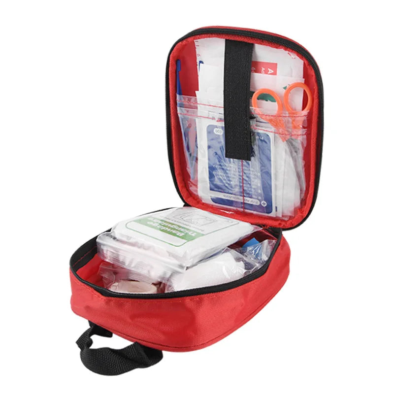 Kit de primeiros socorros portátil para família, viagem ao ar livre, acampamento, medicina, kit de sobrevivência de emergência, bolsa de primeiros socorros de armazenamento em camadas